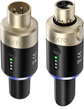 LEKATO 5.8GHz XLR Wireless Microphone Transmitter Receiver System Plug-in MW-1.