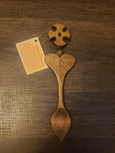 Vintage welsh lovespoon tag - welsh, w/tag