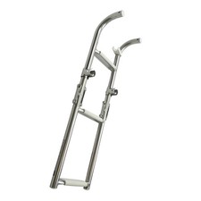 Stainless Steel Very Narrow Boarding Ladder 3 Steps Folding Transom LADTRANS3VN