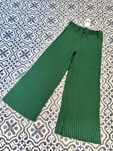 Zara green pleated - green, palazzo