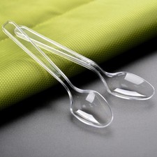 HEAVY DUTY Clear Plastic Strong Disposable Spoons Cutlery Party Picnic Takeaway 