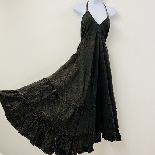 Cotton dress brown - cotton,