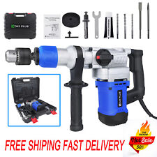 Electric Rotary Hammer Drill Demolition Breaker Heavy Duty 5000W with Carry Case