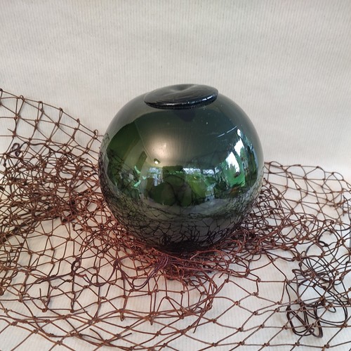 Vintage green glass - vintage, ball
