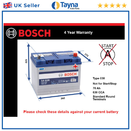Car battery s4026 bosch - battery,