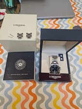 Longines Hydroconquest Black Dial Stainless Steel Luxury Men’s Quartz Watch