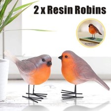 Robin Garden Ornament Set 2pc