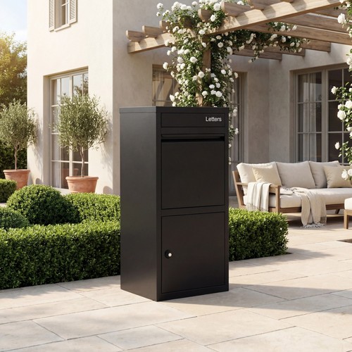 Large galvanized steel mailbox - galvanized,