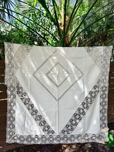 Vintage handmade tablecloth - vintage,