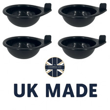 4x Egg Poacher Plastic Black Large Cups 6 cm Replacement Spare Part Cook Fry