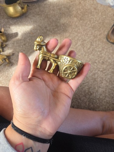 Brass donkey figure - donkey,