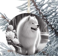 Samoyed Dog Hanging Bauble Gift Present Decoration Christmas