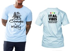 Reggae cotton T-shirt, dancehall, rasta, weed, kush, rastafarian Congo natty tee