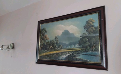 Large antique oil painting - large,