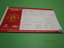 MATCH TICKET :  MANCHESTER UNITED  v  GLASGOW CELTIC  2001/2  RYAN GIGGS TEST