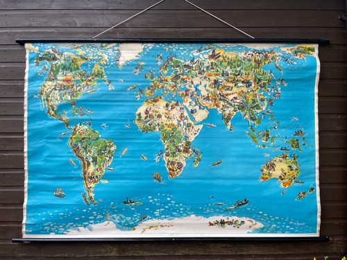 Large rare vintage - , map