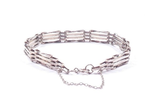 Vintage gate bracelet sterling - vintage,