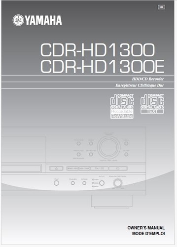 Yamaha cdr hd1300 hdd audio - cdr-hd1300,