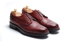 Herring Shoes x Cheaney Burgundy Grain Derby Shoes: `Wasdale` UK 12 G US13 EU 46