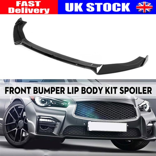 Glossy black front bumper lip - glossy,