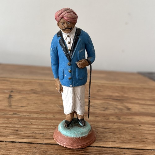 Vtg hand painted indian clay - painted,