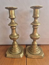 A Pair Of Vintage Brass Candle
