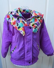 C &A Rodeo Vintage Ski Jacket 12 Multi Color Snow Apres Ski Retro 80s Vintage