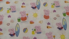 100% Cotton New Peppa Pig Fat Quarter 18ins w x 18ins