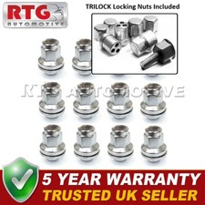 12x Nuts + 4x Trilock Locking Nuts For Toyota MR2 Mk1 1984-1989 (Alloy Wheels)