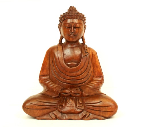 Wooden dhyani mudra buddha - mudra,