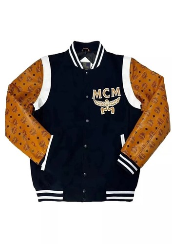 Men varsity jacket with real - men,