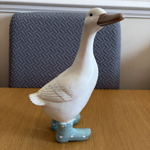 Resin white duck welly - duck,