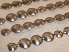 LARGE 16mm UPHOLSTERY NAILS / TACKS / STUDS STRIPS - BRUSHED STEEL GREY