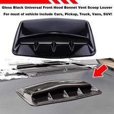 Universal Glossy Car Air Flow Intake Hood Scoop Turbo Vent Bonnet Cover Decor