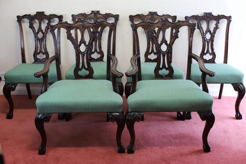 Stunning set six mahogany - of,
