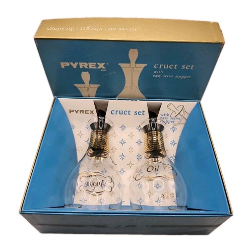 New pyrex cruet set with - pyrex,