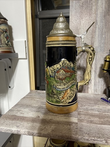 Vtg pewter lidded - pewter, german