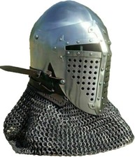 Medieval Barbuta Chainmail
