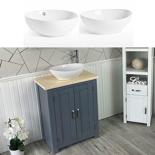 Grey bathroom cloakroom sink - bathroom, |