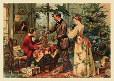 Victorian Christmas Scene