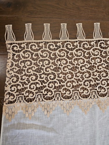 Pair tab top lace voile - top, &