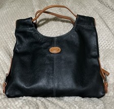 TOD’S Black & Tan Leather