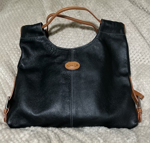 Tod black tan leather - tod’s,