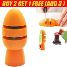 Mini Carrot-Shaped Knife Sharpener - Portable Ceramic & Diamond Sharpening Tool