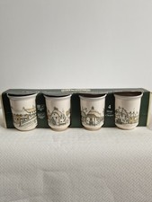 4x Vintage Biltons England Village Scenes Stoneware Coffee Tea Mug Tan New 