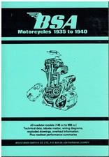 BSA B C G J M Q R W X Y SERIES & WD M20 (1935-40) OWNERS REPAIR MANUAL *VGC*