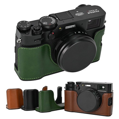 Leather half case for fuji - half,