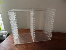(1) Compact Disc Clear Storage Rack 30 CDs Vintage US Acrylic Inc 1993 7 Avail.