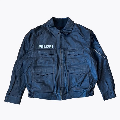 Vintage german polizei leather - german,