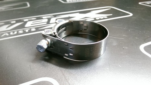 Motorcycle exhaust clamp clip - exhaust,
